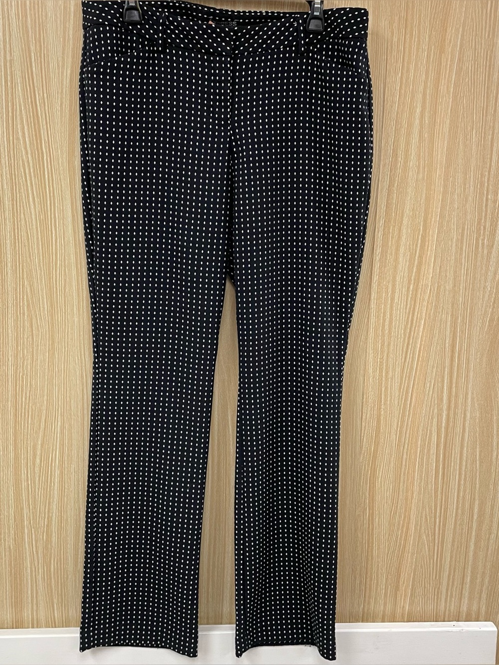 Express black polka dot pants size 12